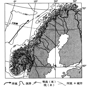 閱讀下圖及材料.回答問(wèn)題.材料一:N國(guó)是發(fā)達(dá)的工業(yè)化國(guó)家.該國(guó)水電生產(chǎn)列世界第6位.本國(guó)99%的電力來(lái)自于水電. N國(guó)漁業(yè)聞名于世.捕撈的水產(chǎn)品大部分出口.而糧食基本靠進(jìn)口.材料二:N國(guó)地形圖. 材料三:A城是N國(guó)首都.整個(gè)城市背山面海.是該國(guó)工業(yè)中心和最大港口且是不凍港.全國(guó)一半以上進(jìn)口商品都要經(jīng)過(guò)A城轉(zhuǎn)運(yùn).(1)分析N國(guó)大力發(fā)展水電的原因.(2)分析N國(guó)糧食依賴進(jìn)口的原因.(3)分析A城成為N國(guó)最大港口的條件. 題目和參考答案--精英家教網(wǎng)--